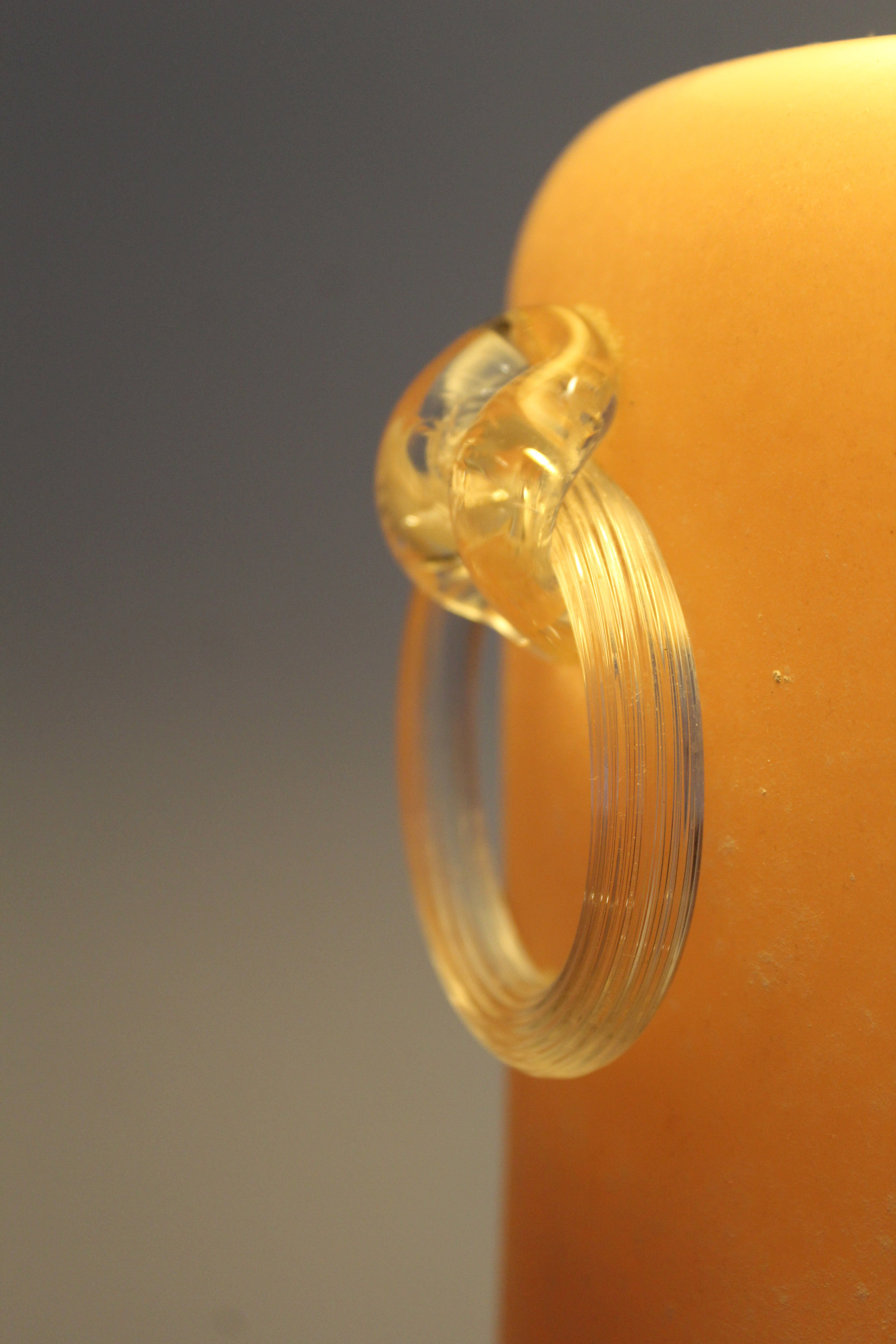 Murano glass table lamp, very particular pink color, Italia 1950s