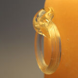 Murano glass table lamp, very particular pink color, Italia 1950s