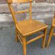 Paire de chaises bois courbé bistrot vintage
