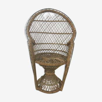 Vintage mini wicker emmanuelle chair