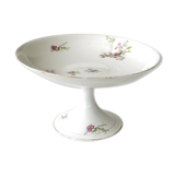 Old fruit cup decorated with pink flowers - limoges bourganeuf