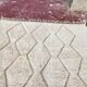 Beni Ouarain rug 300x200 cm – Natural cream wool – Diamond pattern in tone