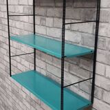 etagere style string 1960 a 70 , metal  2 montants  h60x48x17 trace usure n