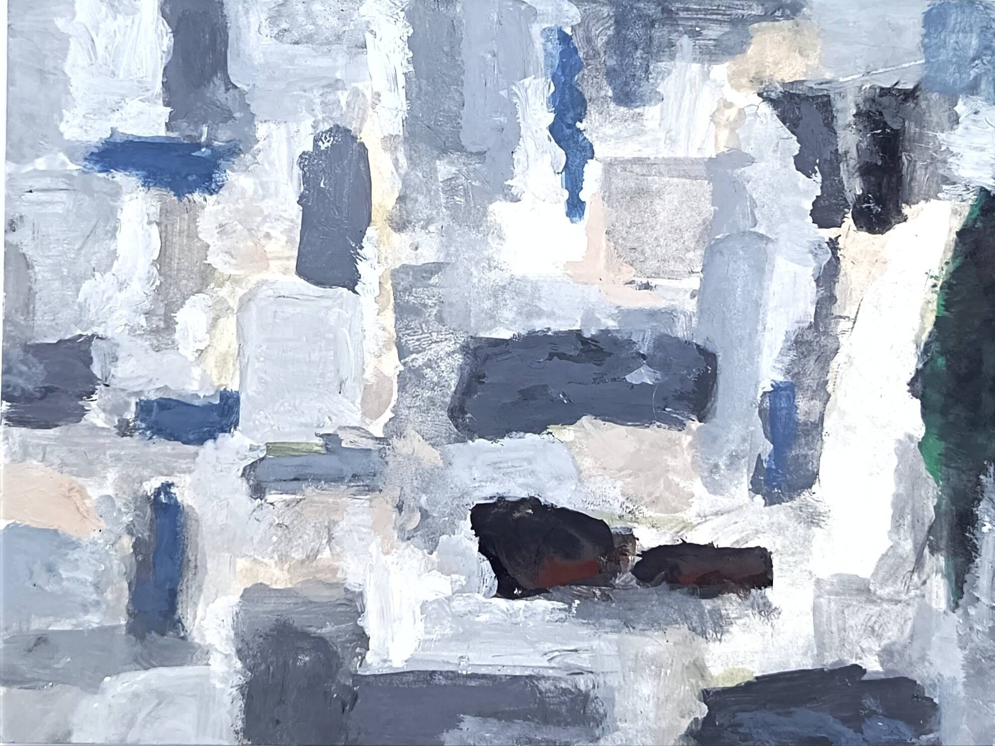 Original abstract painting – mineral composition – Nicolas de Stael