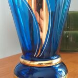 Blue and gold boom vase