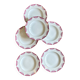 Set of 6 vintage porcelain deep plates