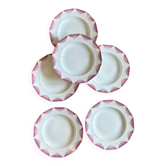 Set of 6 vintage porcelain deep plates