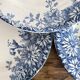 6 assiettes plates en terre de fer Gien "fleur d'automne"