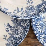 6 assiettes plates en terre de fer Gien "fleur d'automne"