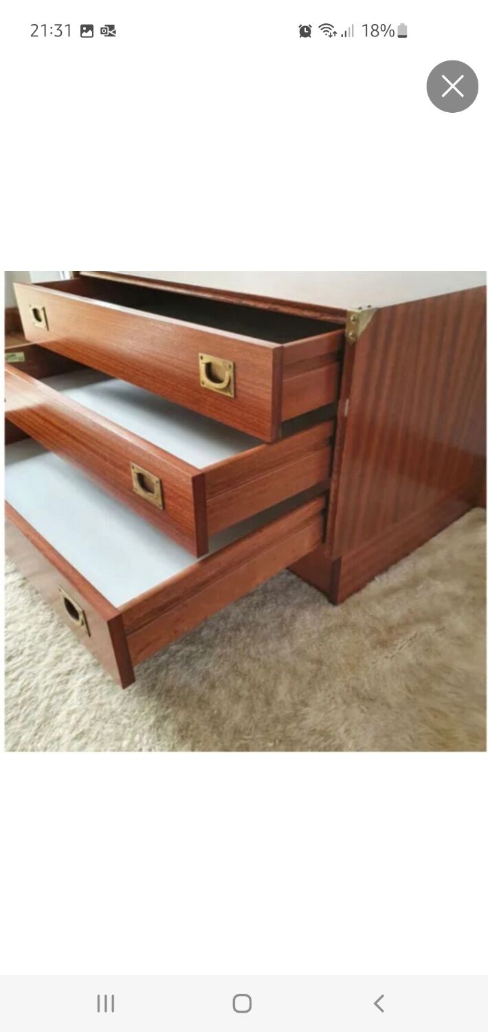 Commode basse style marine