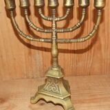 Ancient bronze menorah chandelier