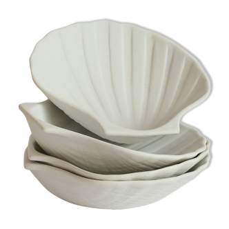 4 seashell cups