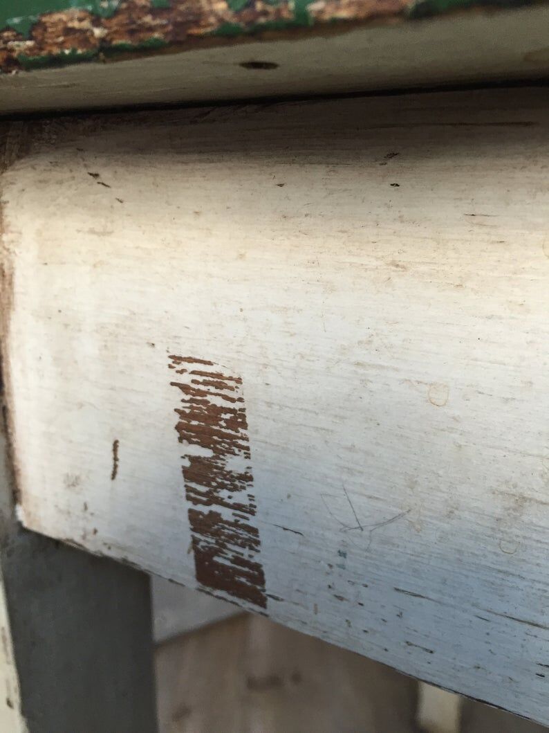 Vintage school workshop table