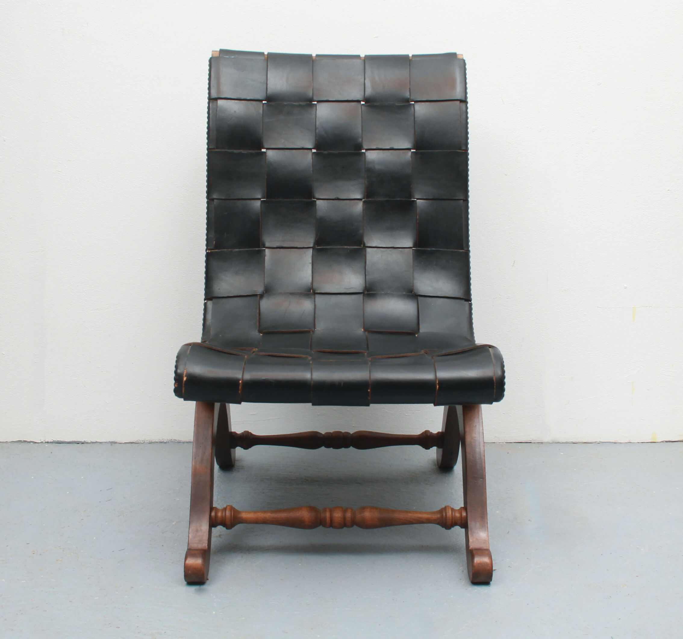 1950s chair in leather, Pierre Lottier