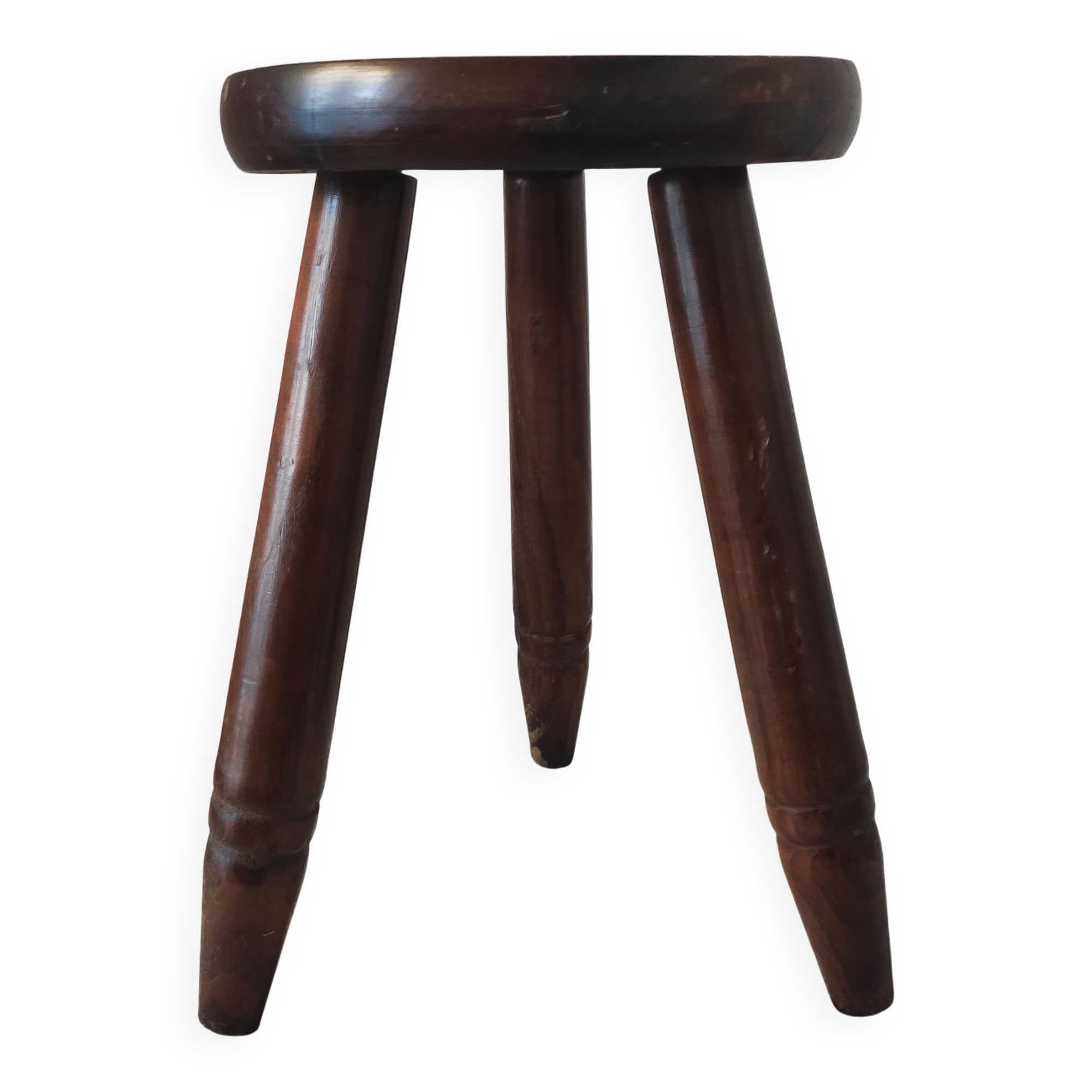 Vintage wooden tripod stool