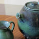 Les Cyclades Anduze sandstone teapots and cups