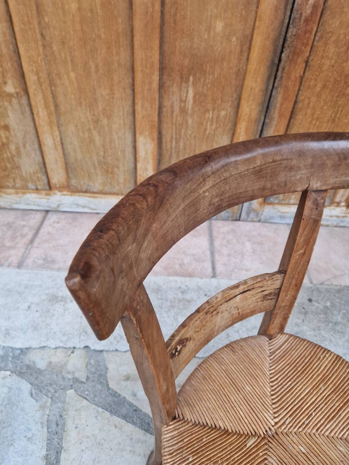 Vintage straw children's chair