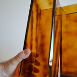 3 vases vintage 80's plexiglas écaille de tortue