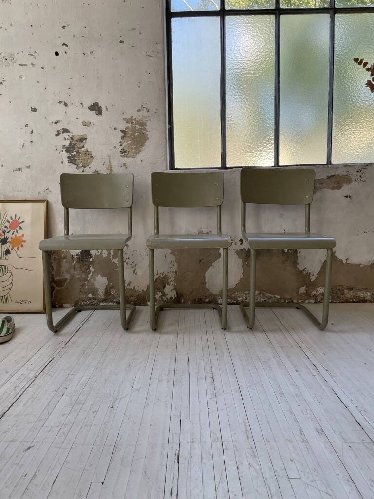 Trio of Tubax chairs 1950