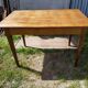 Old Farm Table - Wood Drawer Feet Compas Handle Vintage Porcelain