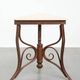 Elegant antique Thonet design side table from the early 20th century with a natural stone top