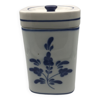 Pot vintage pottery ceramic enamelled floral decor viana do castelo