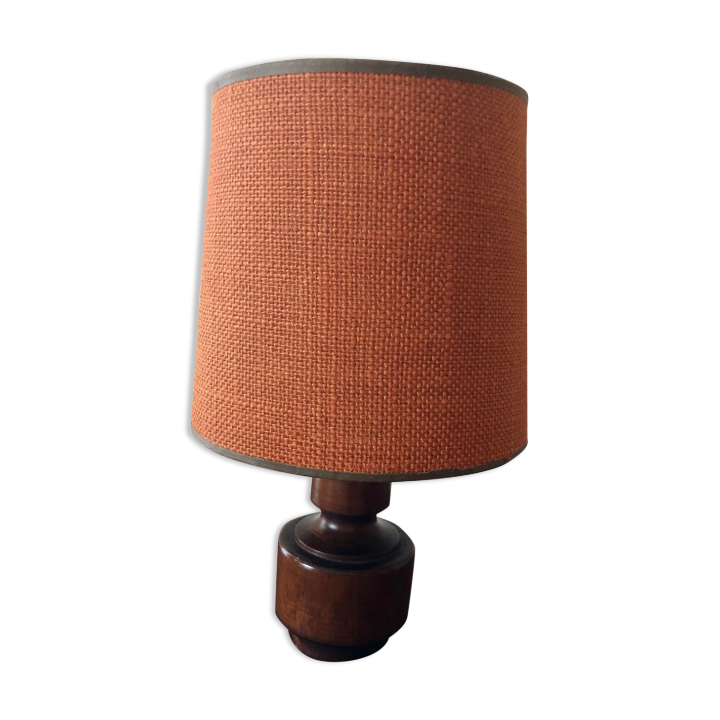 Table lamp wood and jute