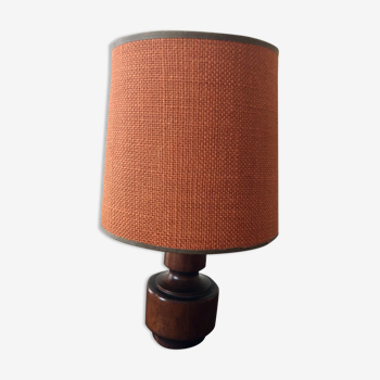 Table lamp wood and jute