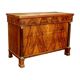 Commode Empire ancienne en noyer, peuplier et bronze, XIXe siècle