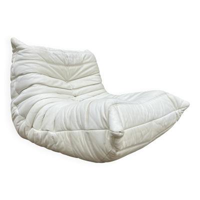 100% authentieke Ligne Roset Togo 1zit licht beige leder ‘87