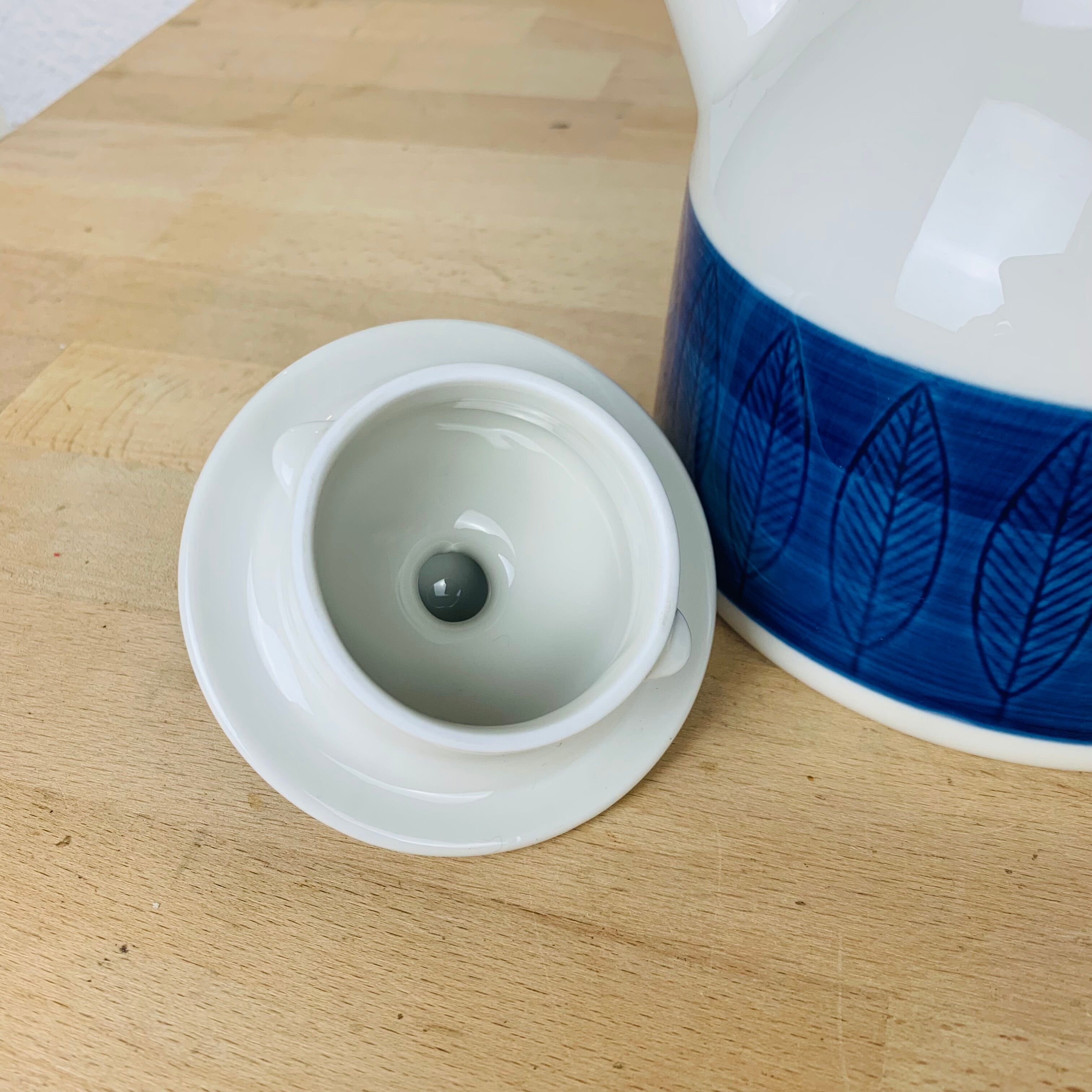 Service à thé théière 6 tasses céramique Koka par Rörstrand Suède, scandinave