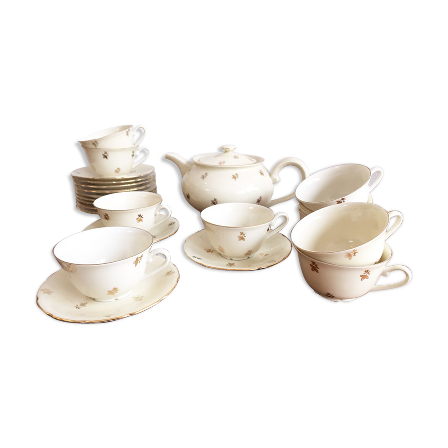 Tea service "Little Golden Flowers," 1960