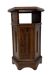Cabinet latéral hexagonal vintage avec porte, petite table d'appoint colonne