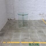 Table basse en verre design vintage