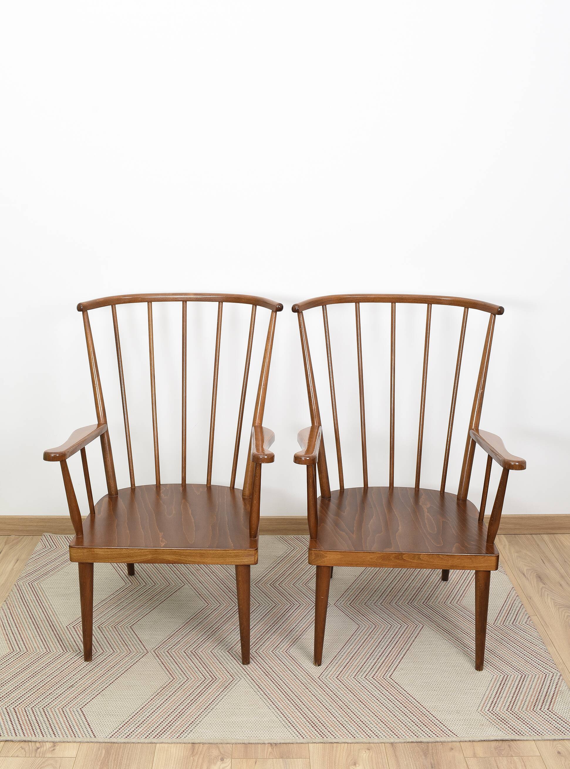 Fan armchairs signed armchair baumann