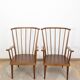Fan armchairs signed armchair baumann