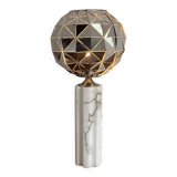 Space Age Kinetic Lamp. 1970. Chrome and marble.