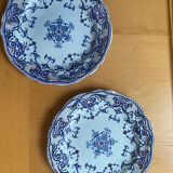 Pair of antique Gien plates