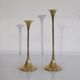Pair of vintage brass candle holders 1970