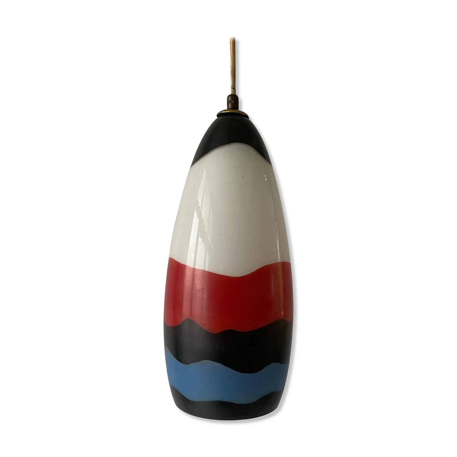 Mid-century coloured glass pendant lamp, 1960, Italy