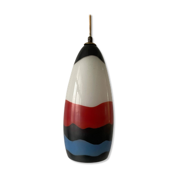 Mid-century coloured glass pendant lamp, 1960, Italy