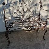 Wrought iron sofa bench