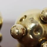 Pair of Mid-Century Swedish Brass Candle Holders By Gusum