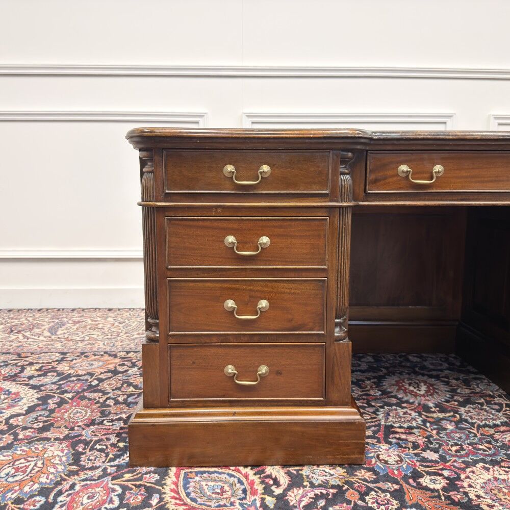 Classic English Chesterfield Desk with Backboard