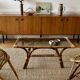 Bamboo and rattan coffee table