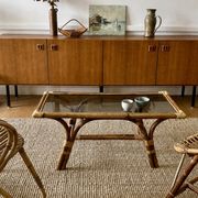 Table basse bambou et rotin