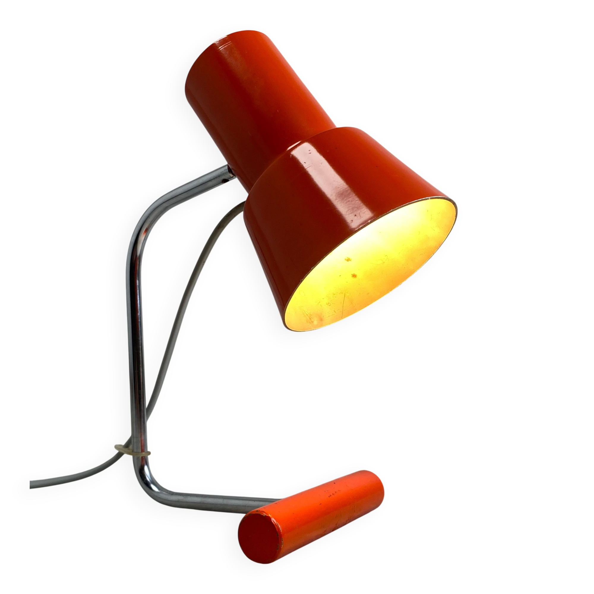 Lampe de bureau rouge modèle 85133 par Josef Hurka