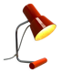 Lampe de bureau rouge modèle 85133 par Josef Hurka