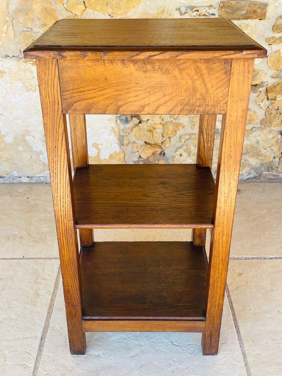 Console Art Deco a 3 niveaux en noyer, Circa 1930s