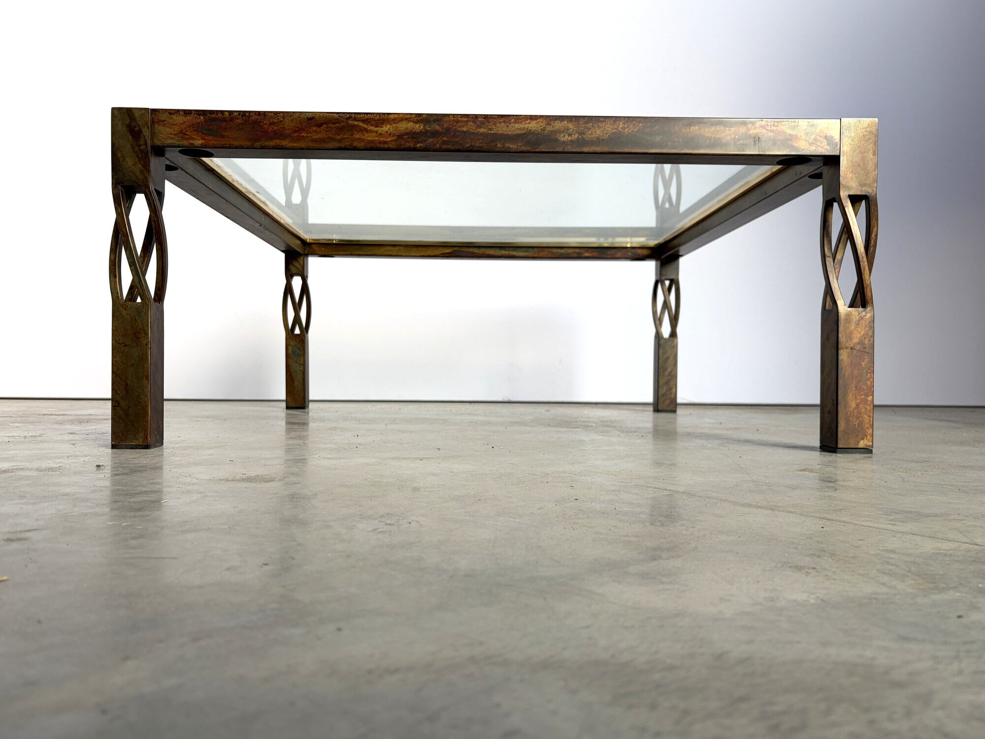 Vintage steel coffee table, 1980s